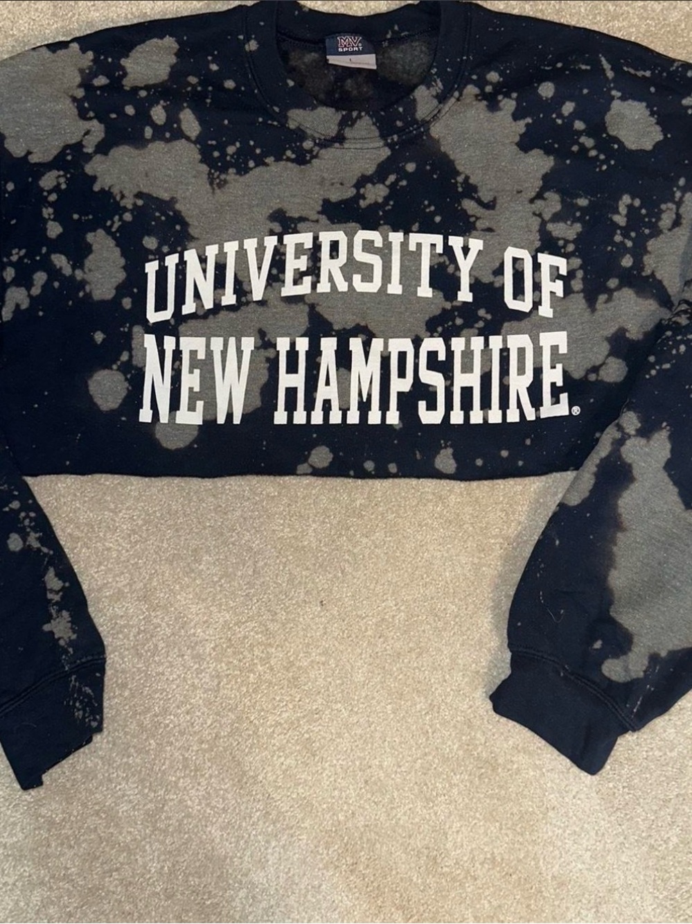 University of New Hampshire Bleached navy Crewneck Sweatshirt